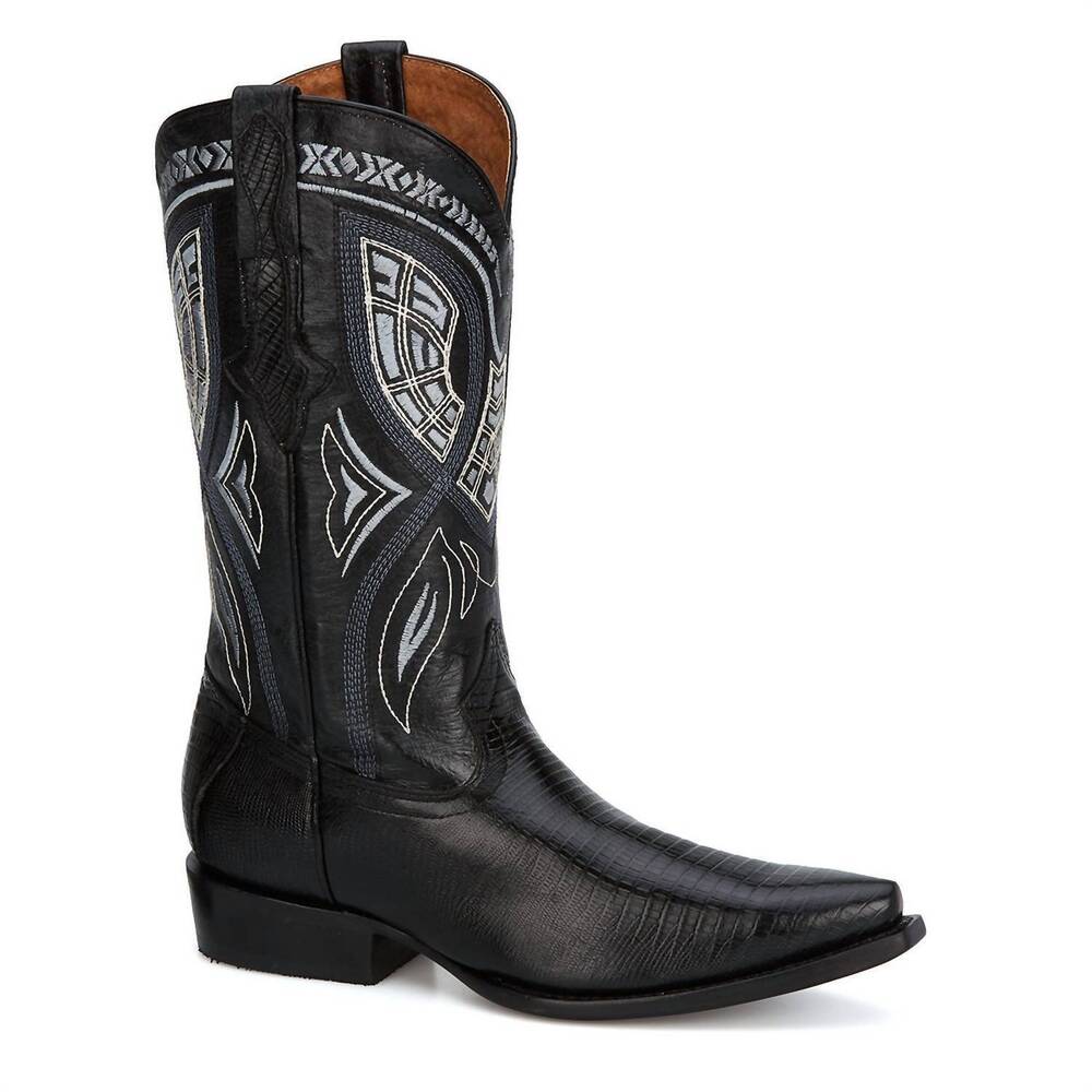 NEW FORASTERO men's cowboy leather boots in black
